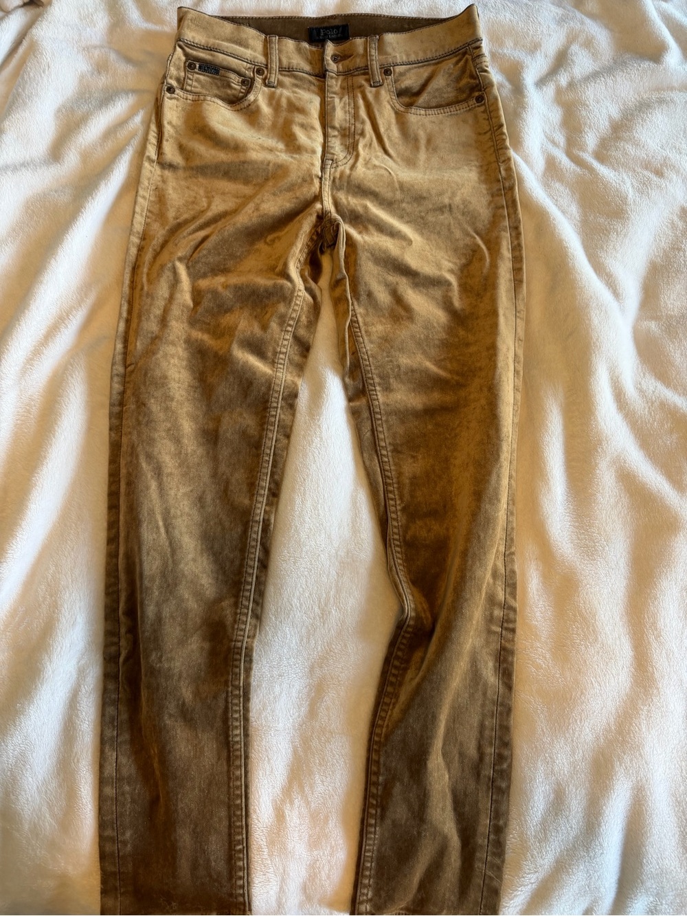 Ralph Lauren Tompkins Skinny High Rise Ankle Jeans in Brown